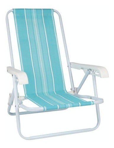 Reposera Sillon Infantil Niños Chicos Rafia 4 P Acero Mor