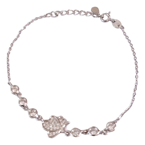 Pulsera Mujer Plata 925 Mariposa De Circonita Traslucida