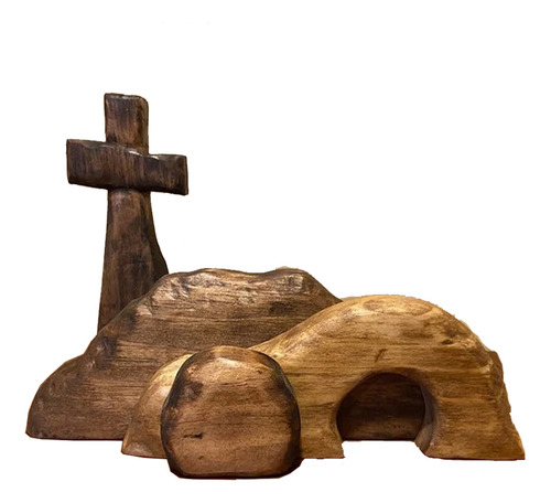 D La Tumba Vacía, Escena De Pascua Y Decoración De Madera En