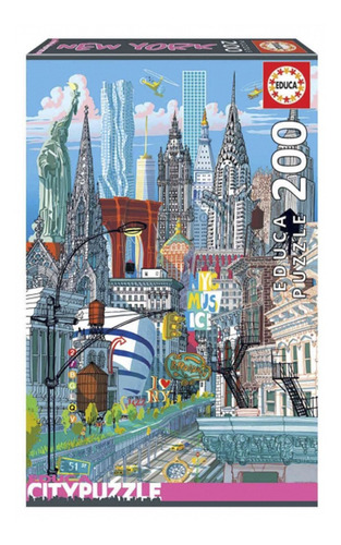 Rompecabeza Puzzle Educa Citypuzzle Nueva York 200 Piezas Ax