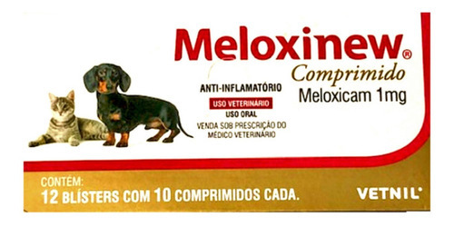 Meloxinew 1 Mg Com 10 Comprimidos  Vetnil