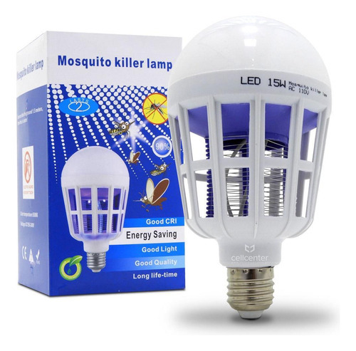 Lámpara LED repelente de bulbos que mata mosquitos e insectos Bivolt de 15 W