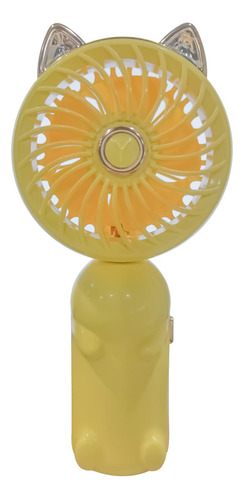 Mini Ventilador Mano Amarillo Escritorio Usb Portatil Fresco