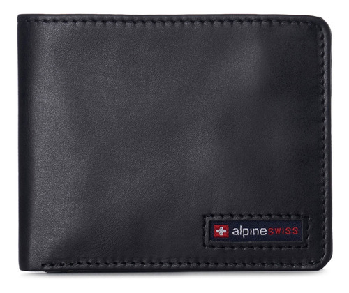 Billetera De Doble Pliegue Alpine Swiss En Cuero Para