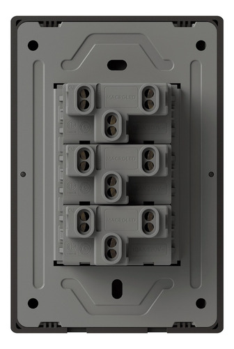 Tecla Luz Milan 3 Puntos Moderno Elegante Negro 10a 2 Vias Corriente Nominal 10 A Voltaje Nominal 240v