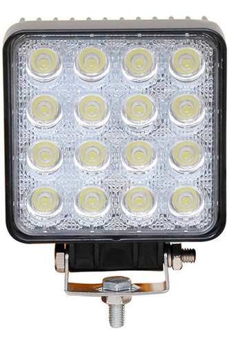 Faro Caminero Cuadrado 16 Leds 48w 12-30v 110mm