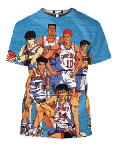 Asz Camiseta Con Estampado 3d De Anime Slam Dunk Sakuragi