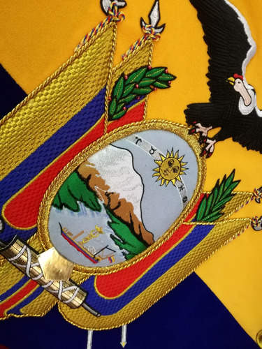 Imagen 7 de 8 de Bandera De Terciopelo Con El Escudo Bordado
