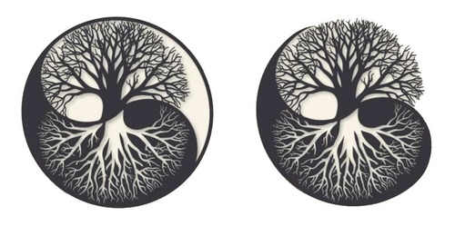 Vector De Árbol Para Corte Laser, En Archivo Dxf, Cdr, Ai