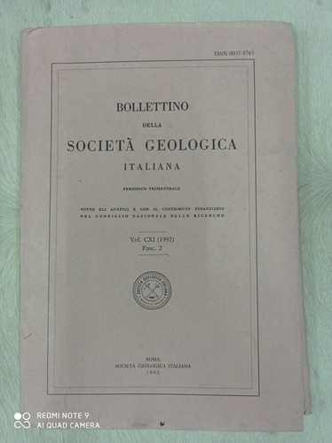 Bolletino Della Societa Geológica Italiana Volumen 111/2