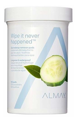 Pads Desmaquillantes Almay Waterproof Con Aloe, 120 Unidades