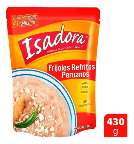 8 Pza Frijoles Peruanos Isadora Refritos 430 G
