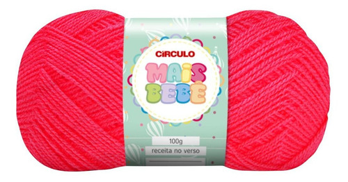 Lã Mais Bebê 100gr Circulo 500 Metros Colorida Tricô Crochê Cor Tulipa