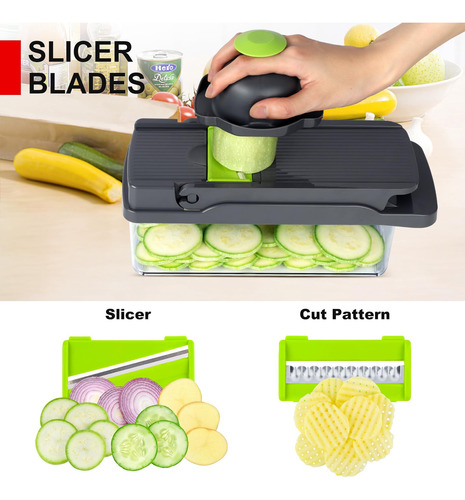Picador De Verduras Multifuncional 12 En 1 Marca Modelo Gris