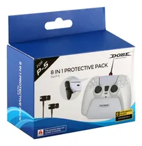 Comprar Pack Protector Dobe 8 En 1 Para Mando Dualsense Ps5 Blanco