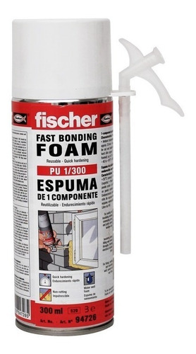 Espuma De Poliuretano Expandido Fischer Pu 1/300 Tubo 300ml