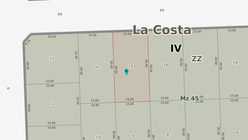Imagen 3 de 5 de Reservado!!! Lote En Zona Residencial De Mar Del Tuyu 15x30