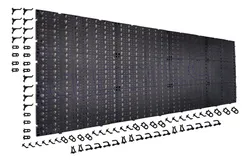 Comprar Painel P/ Ferramentas 1,77x0,52 Plástico Preto C/ 72 Ganchos no Mercado Livre