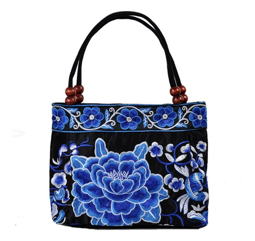 Bolsos Bordados Bolsos De Gran Capacidad Con Flores Étnicas