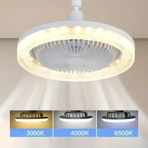 Uuuufoco Con Ventilador Techo Abanico Led 3 Tonos 3 Velocida