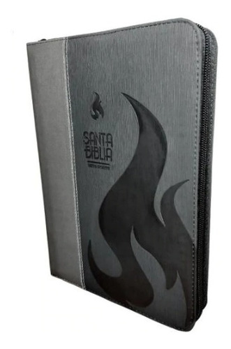 Imagen 1 de 1 de Biblia Reina Valera 1960 Letra Gigante Cierre Negro Gris Qr