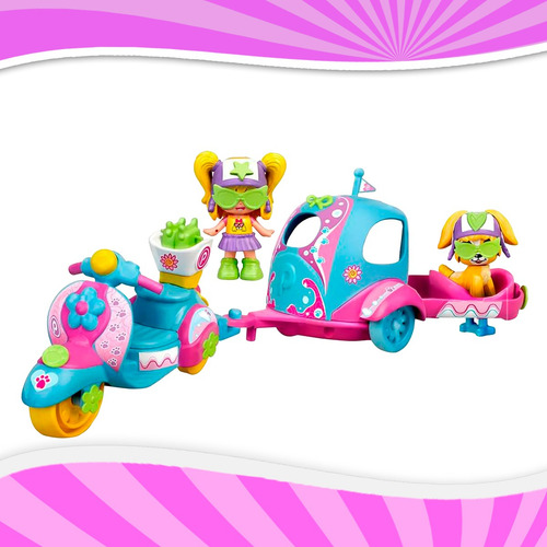 Pinypon Puppy Motorbiker Set Muñeca Con Accesorios Famosa