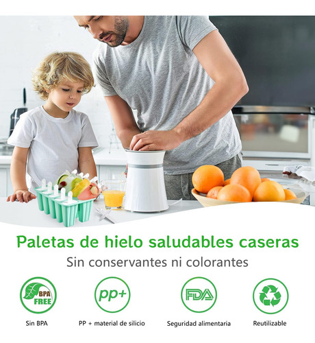 Molde Para Paletas De Hielo Con 10 Cavidades, Moldes De