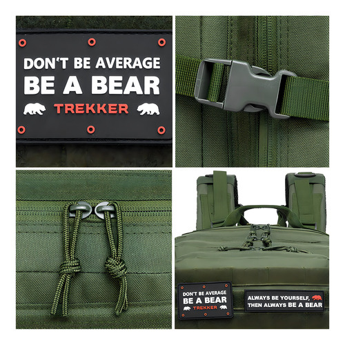 Mochila Tática Militar Impermeável Reforçada Grande Exercito Cor Verde-musgo