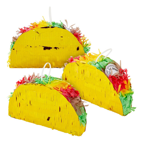 Mini Piñatas De Tacos Para Fiestas Patrias Mexicana 3 Pieza