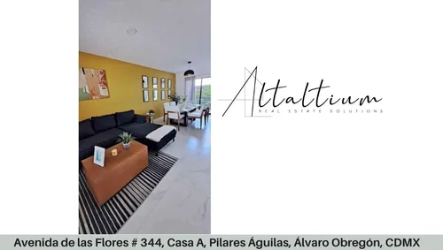 Casa En Venta Avenida De Las Flores # 344, Casa A, Pilares Águilas, Álvaro Obregón, Cdmx. Vg5-za