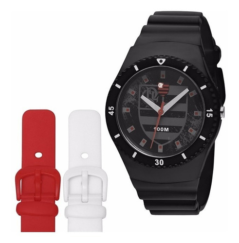 Kit Relógio Technos Flamengo Fla502a8p - Troca Pulseira