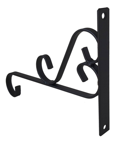 Imagem 7 de 8 de Gancho Suporte Rústico P/ Plantas Parede 20cm Preto Kit C/ 4