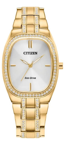 Reloj Citizen Eco Drive Crystal Em1082-50a Color de la correa Dorado Color del bisel Dorado