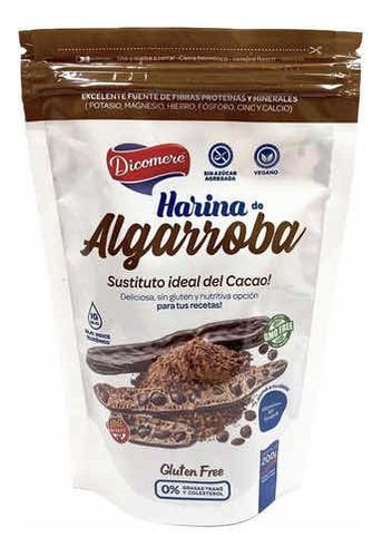 Harina Algarroba Dicomere 200g = Cacao Sin Tacc Keto Vegano