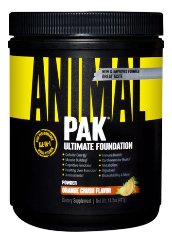 Nuevo Animal Pak Powder 60 Scoops Fórmula Mejorada