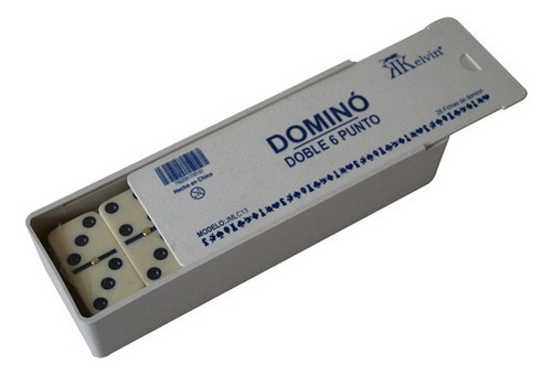 Domino Kelvin Doble 6 Caja De Plastico