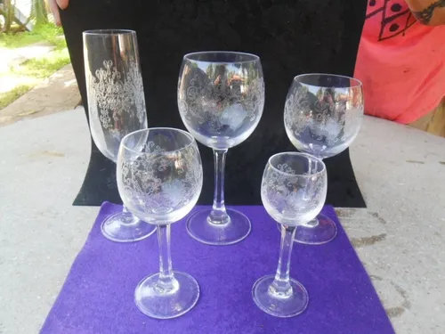 Juego De Copas Cristal Rumano (Usado)