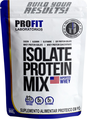 ProFit Laboratórios Isolate Protein Mix Refil 900g - Profit Sabor Chocolate