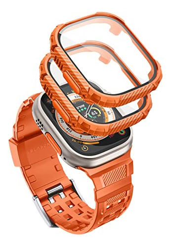 Malla + Funda Para Apple Watch Ultra 1/2 49 I-blason Naranja