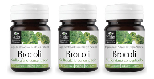 Cápsulas Brócoli Antimicrobiano Y Antiinflamat X50 Natier X3