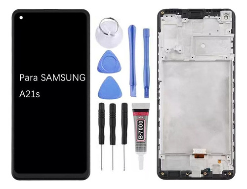 Para Samsung Galaxy A21s, Pantalla Táctil Lcd Con Marco Jh