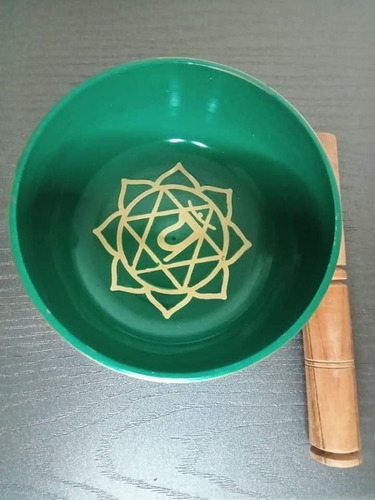 Juego De Cuenco Tibetano Color Verde