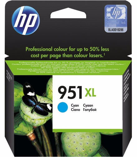 Cartucho Tinta Hp 951xl Cyan Cn046al 8100 8610 8620 Wis