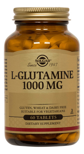 L-glutamina 1000 Mg Solgar 60 Tabletas Sabor Neutro