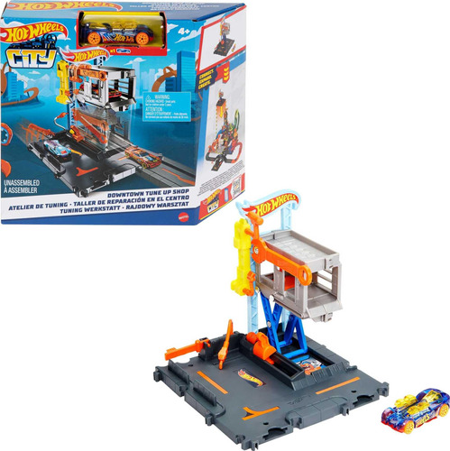 Hot Wheels City Toy Car Track Set Downtown Repair Station Pl