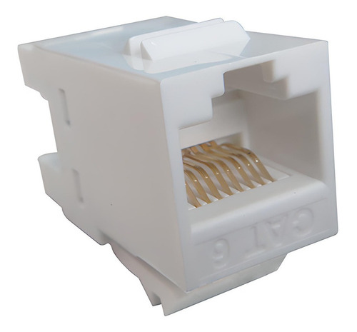 Conector Keystone Rj45 Cat6 Fêmea Branco Seclan C/10un Lan