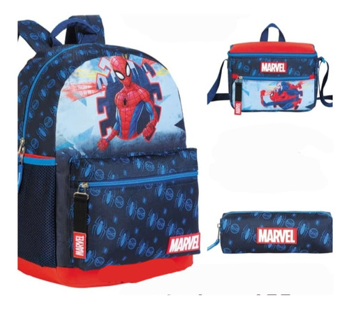 Morral Bolso Spiderman Escolar Lonchera Cartuchera 