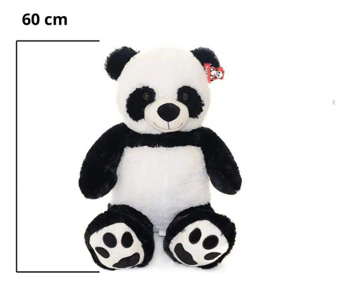 Oso Panda Peluche 60cm Suave Blando Mediano - Rex Color Blanco