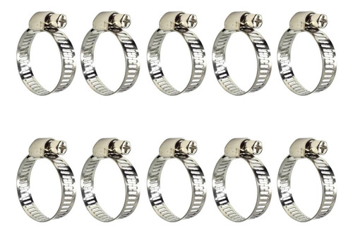 Abraçadeira Aço Inox 3/4 Rosca Sem Fim 13 - 19mm Kit 10 Un