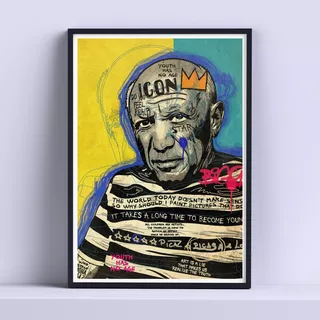 Cuadro Pablo Picasso Pop Art 30x40cm Listo P Colgar